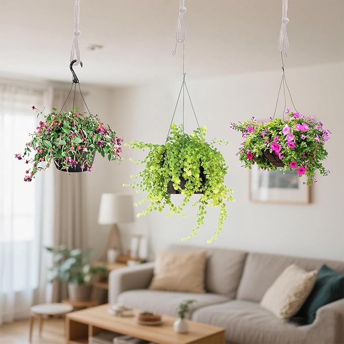 SUMERSHA 6 Pack Adjustable Macrame Plant Hanger Extenders Rope Handmade Woven - Image 4