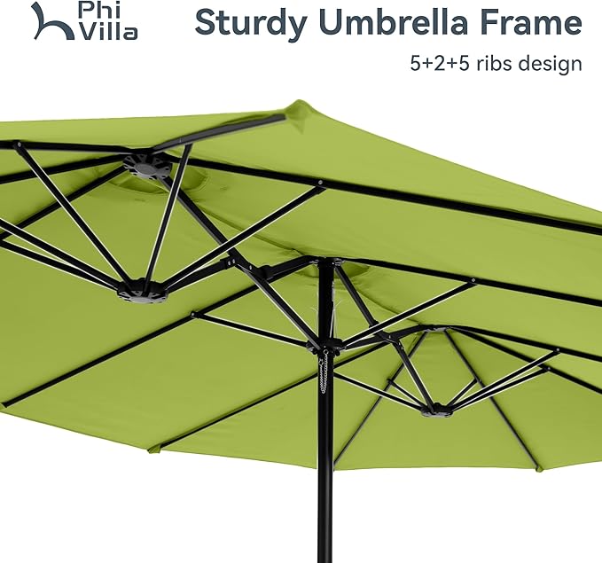 PHI VILLA 15ft Large Patio Umbrellas - Image 8