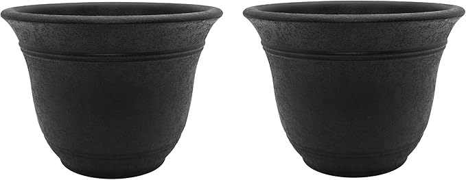 The HC Companies Sierra Round Self-Watering Pot by TheHCCompanies