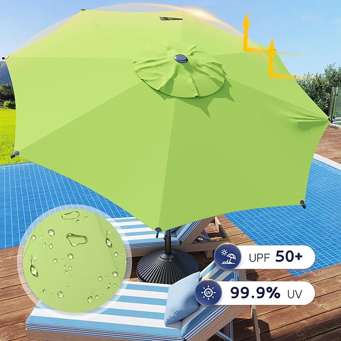 Abba Patio 9FT Lyon Outdoor Patio Umbrella Outdoor Table Umbrella - Image 5