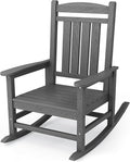 KINGYES HDPE Outdoor Rocking Chair, Widened Seat Patio Rocking Chair, Oversized by KINGYES