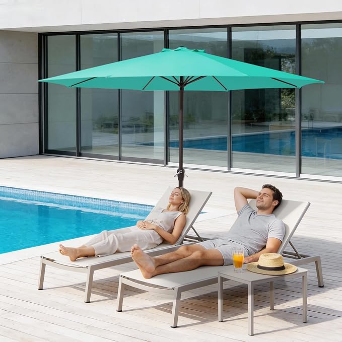 MEWAY 12ft Patio Umbrella Outdoor Table Umbrellas - Image 3