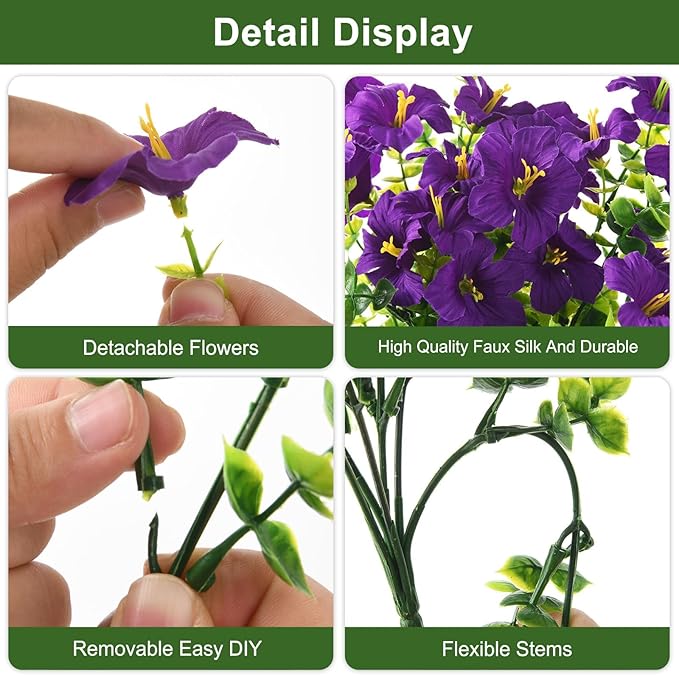INQCMY Artificial Fake Petunias Flowers - Image 3