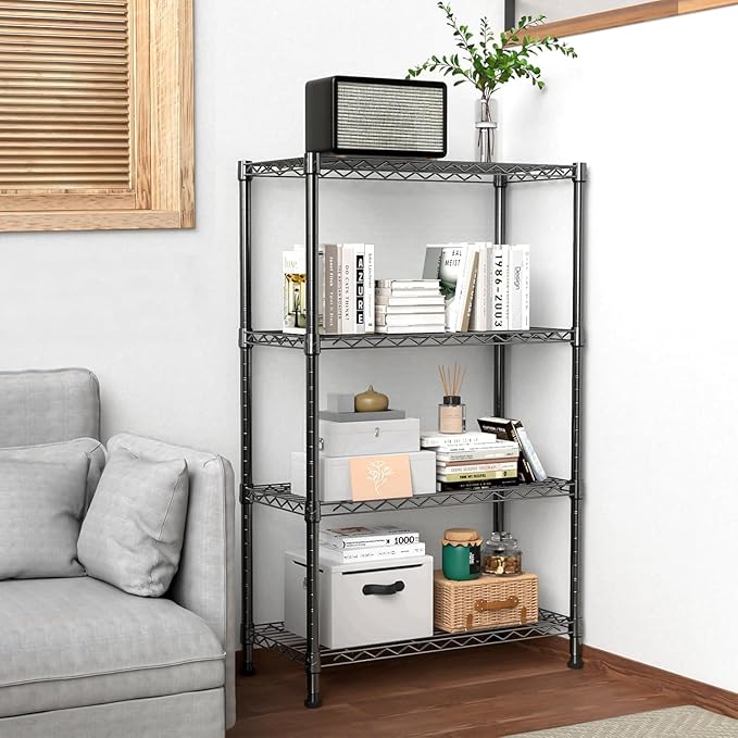 Xcity Storage Shelves, 4 Tier Heavy Duty Metal Shelving Unit, 1600 LBS Capacity - Image 2