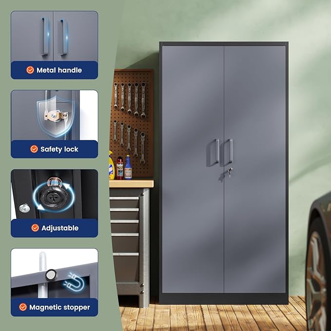 Yizosh Metal Garage Storage Cabinet - Image 4