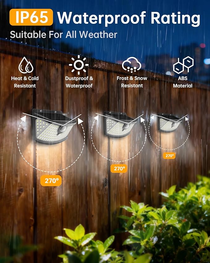 Aootek New Solar Motion Sensor Lights 120 LEDs - Image 2