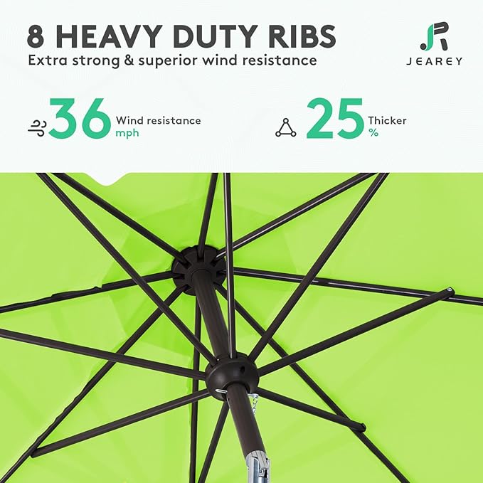 JEAREY 9FT Outdoor Patio Umbrella Outdoor Table Umbrella - Image 5
