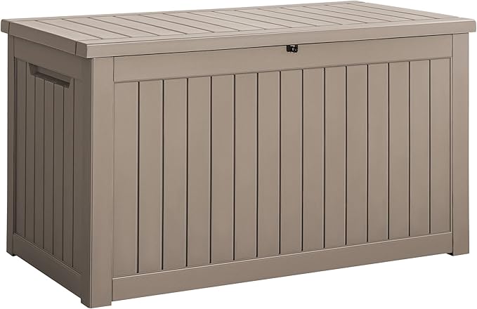 Devoko XXL 230 Gallon Resin Large Deck Box Waterproof Outdoor Storage Box by DEVOKO