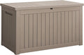 Devoko XXL 230 Gallon Resin Large Deck Box Waterproof Outdoor Storage Box by DEVOKO