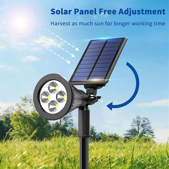 Solar Lights Outdoor Waterproof IP65, 3000K Super Bright LED, 2 Lighting Modes - Image 6