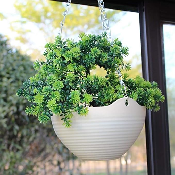 Foraineam Set of 7 Colors Self-Watering Hanging Planter Indoor Outdoor Garden - Image 5