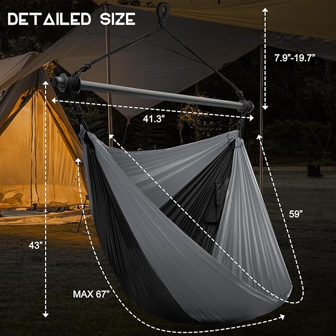 Hammock Swing Chair for Outdoor & Indoor, Lightweight & Portable - Image 8