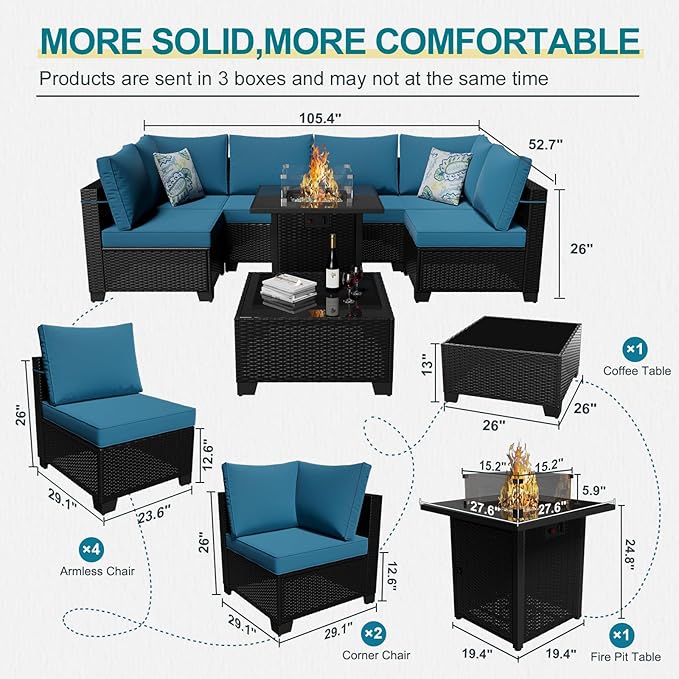 8 Piece Patio Furniture Set - Image 2