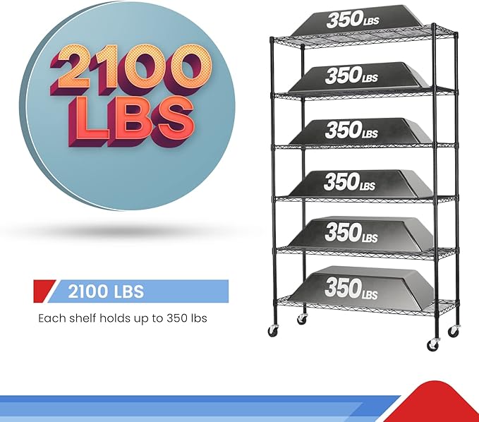 BestOffice | 6-Tier Wire Storage Shelves - Image 4