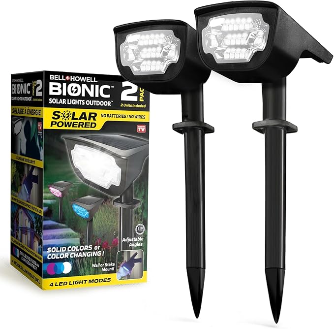 Bell+Howell Solar Lights Outdoor Bionic Burst Waterproof IP67 Path Lights by BellHowell