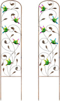 SUNNYPARK Set of 2 Hummingbird Metal Garden Trellis by SUNNYPARK