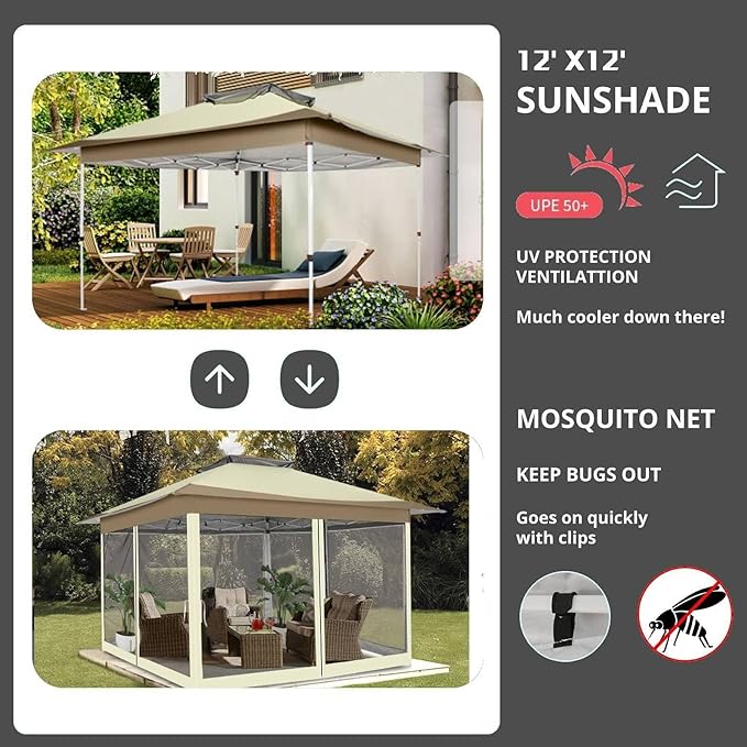 COBIZI 12x12 Pop Up Gazebo On Clearance - Image 7