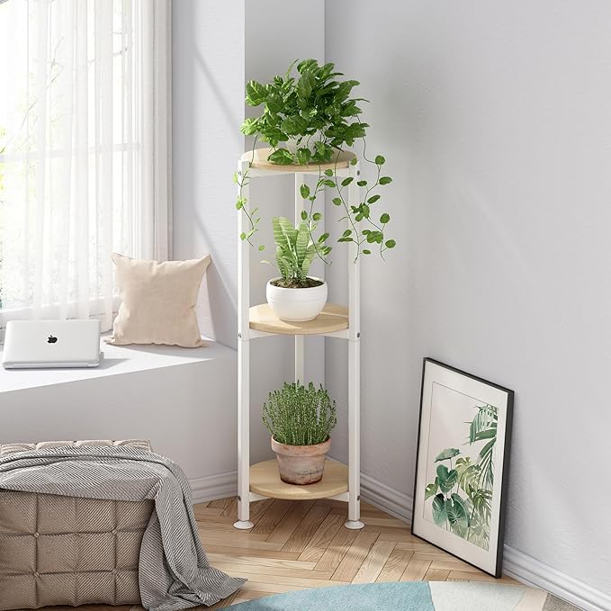 Plant Stand Indoor Corner Tall 3 Tier Metal Modern Flower Storage Plant Shelf - Image 4