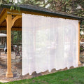 SpaceDresser Waterproof Outdoor Sheer Curtains by SpaceDresser