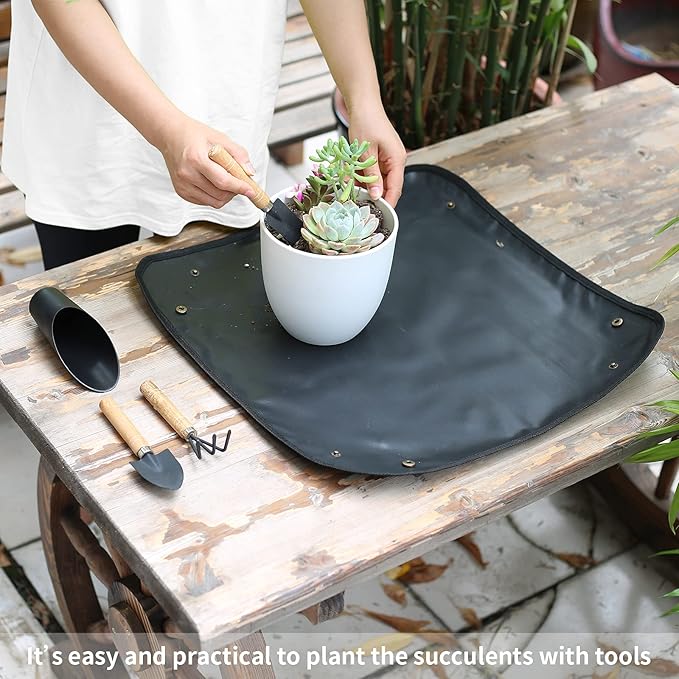 5Pcs Succulent Tools, Mini Garden Tools, Plant Potting Mat as Plant Accessories - Image 5