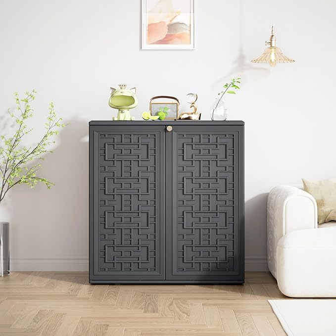 Storage Box Outdoor Caninet, Resin Indoor Storage Box Waterproof Outdoor - Image 3