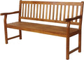 JONATHAN Y BNH101A Laurel 59.1" 3-Seat Slat-Back 600-Lbs Support Acacia Wood by JONATHANY