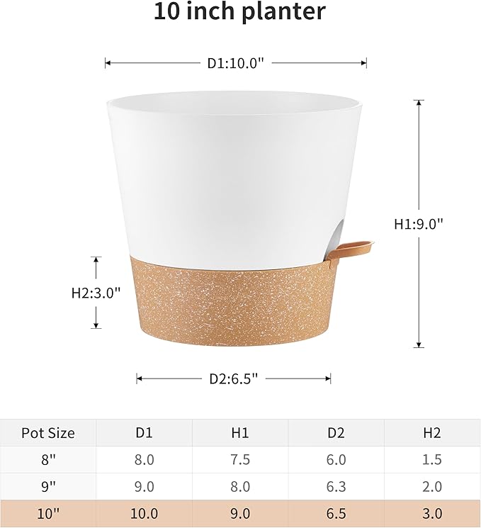 FaithLand 2-Pack 10 Inch Planter Pots - Image 2
