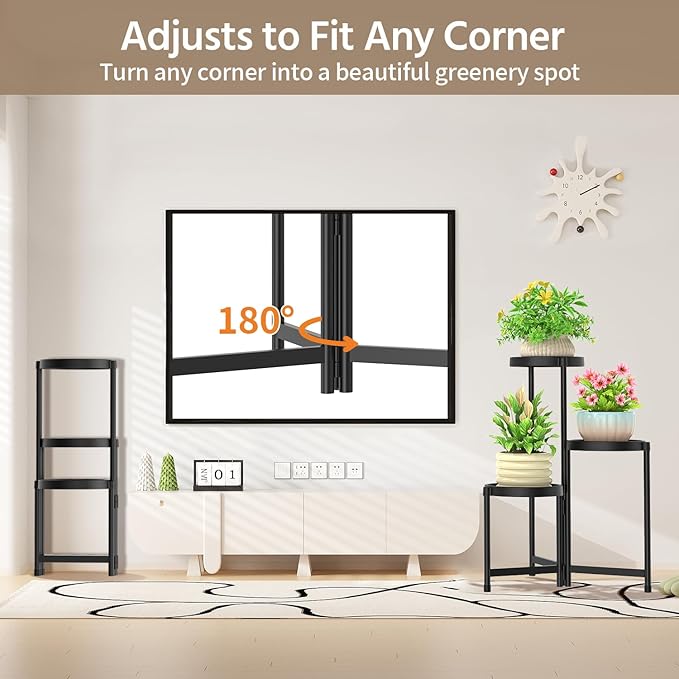 LASZOLA 3 Tiered Folding Plant Stand Indoor - Image 4