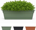 Bloem Dura Cotta 30" Basil Resin Rectangle Window Box Planter by Bloem