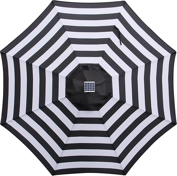 Blissun 9 ft Solar Umbrella 32 LED Lighted Patio Umbrella Table Market Umbrella - Image 4