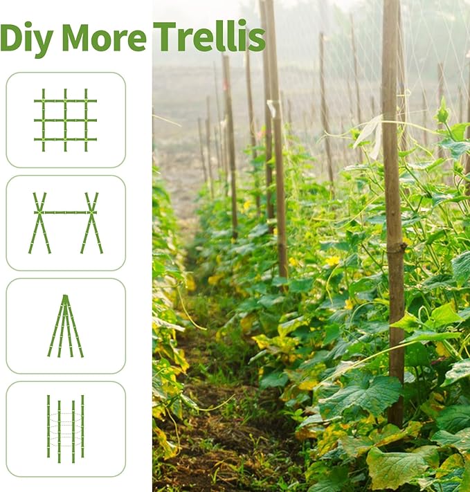 Plant Stakes, 3FT Natural Bamboo Garden Stakes, Bamboo Sticks - Image 4