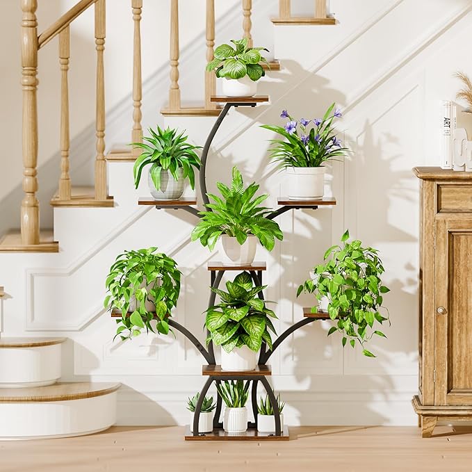 CODACE Plant Stand Indoor with Grow Lights, 6 Tiered Plant Shelf Indoor - Image 8