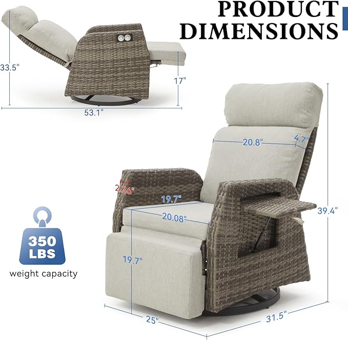 Adjustable Outdoor Recliner Chair - Image 2