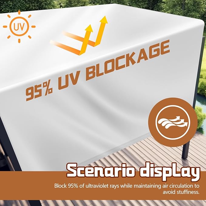 Universal Pergola Replacement Canopy Outdoor Canopy Shade Cover Waterproof - Image 4