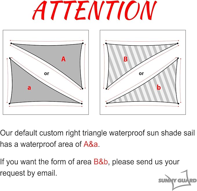SUNNY GUARD Waterproof Sun Shade Sail 8'x10'x12.8' Turquoise Blue Right - Image 2