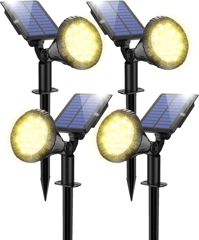 Solar Spot Lights for Outside, 21 LED Outdoor Solar Lights for Yard, 4 Pack - Image 8