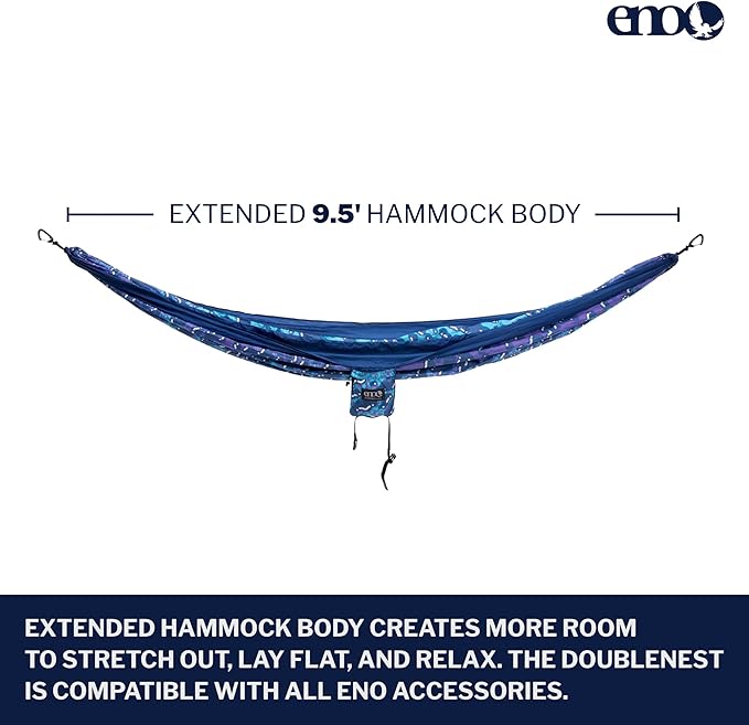ENO, Eagles Nest Outfitters DoubleNest Lightweight Camping Hammock, 1 to 2 - Image 2