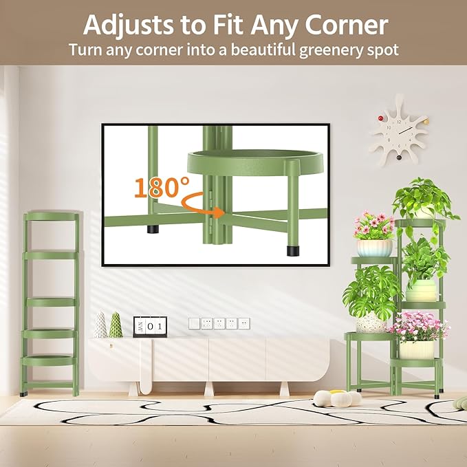 LASZOLA 5 Tiered Folding Plant Stand Indoor - Image 3
