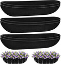Riare 6 Pack 36 Inch Black Felt Window Box Liners- Fabric Trough Planter Basket by Riare