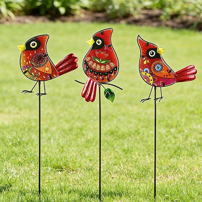Decorative Garden Stakes, Waterproof Outdoor Decor Housewarming Present by SATHGA