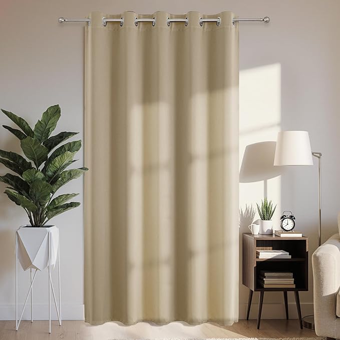 Joydeco Blackout Patio Sliding Door Curtains 108 Inches Long, Grommet Privacy by JOYDECO
