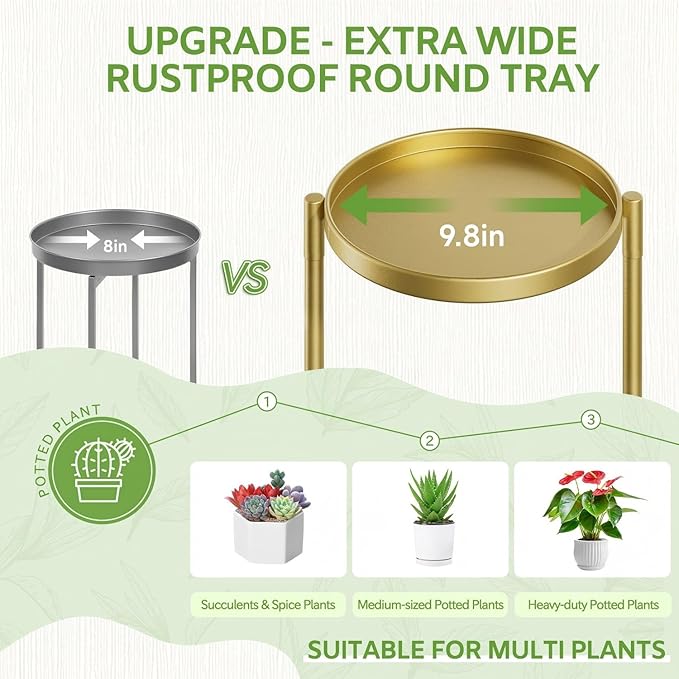 iDavosic.ly 7 Tier Large Plant Stand Indoor, 10 Inch Wide Tall Corner Metal - Image 3