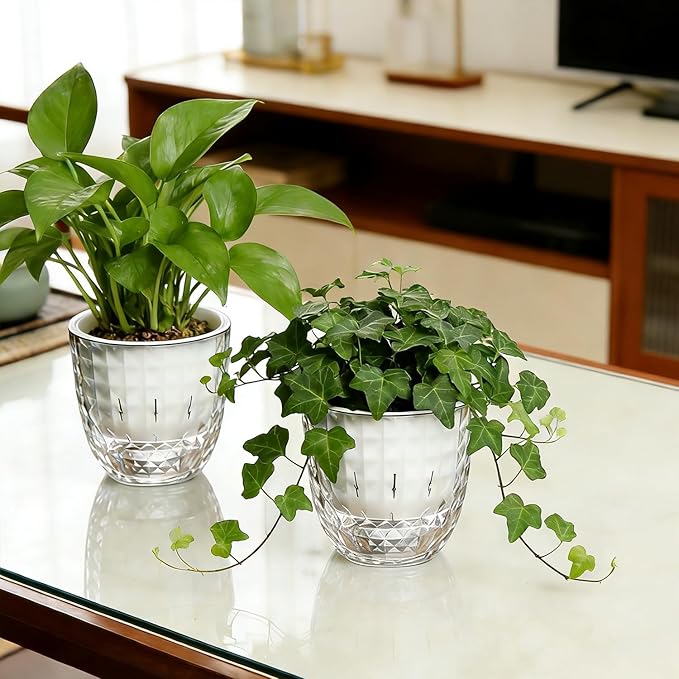 2 Pack 6 inch Self Watering Pots Planters - Image 6