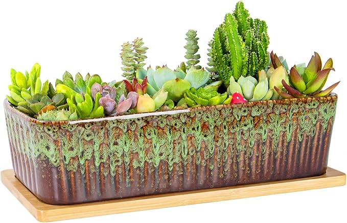 Succulent Pots - 12 Inch Large Succulent Planters by ARTKETTY