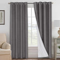 H.VERSAILTEX Linen Blackout Curtains 108 Inches Long 100% Absolutely Blackout by HVERSAILTEX