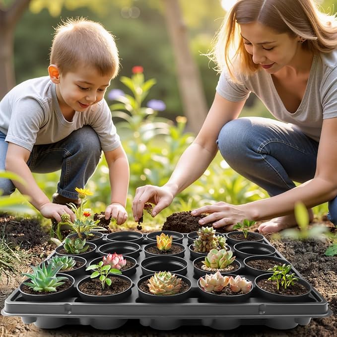 3 Inch Plastic Plant Pots 100 Pcs - Image 6