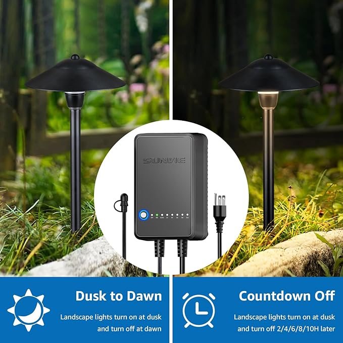 SUNVIE All-in-One LED Pathway Lighting Kit, 3000K Waterproof Landscape Lighting - Image 3