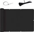 LOVE STORY 3'x6' Black Balcony Screen Privacy Fence Cover UV Protection by LOVESTORY