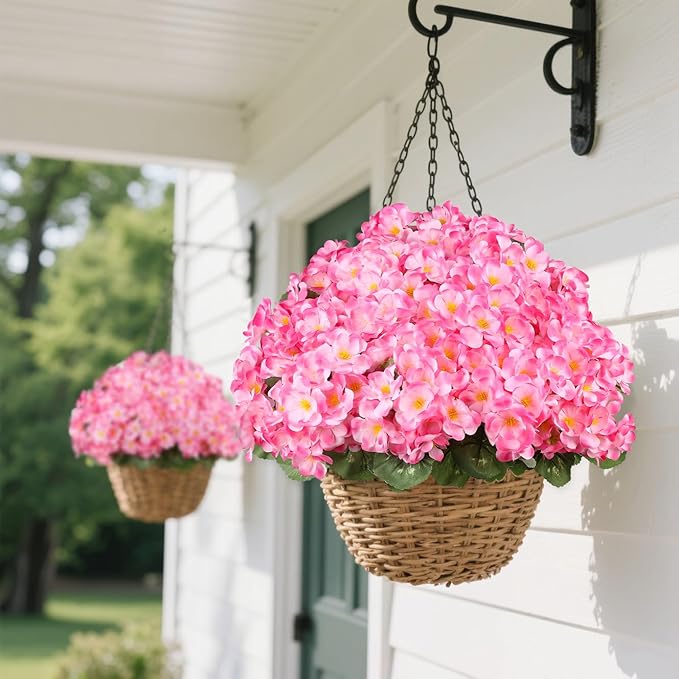 Artificial Geraniums Flowers for Outdoors, 6 Bundles Realistic Silk Fake - Image 8