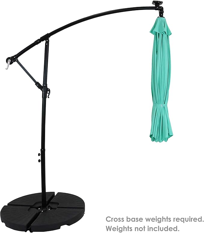 Sunnydaze 10' Solar Offset Patio Umbrella - Image 5
